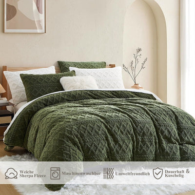 Wendebettwäsche Plüsch – Flauschig, Warm, Geometrisches Design