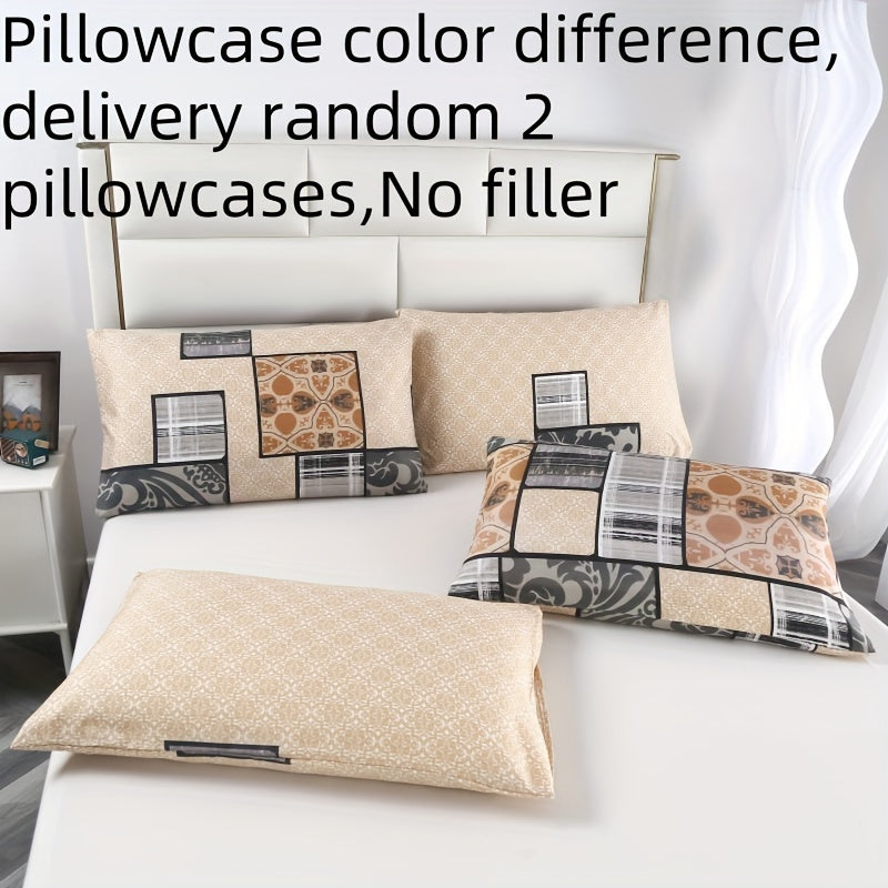 3-teiliges Bettbezug Set – Karo & Blumenmuster, Atmungsaktiv, Maschinenwaschbar