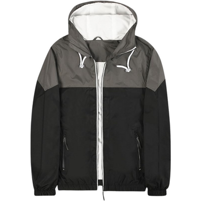 Zweifarbige Kapuzenjacke für Herren