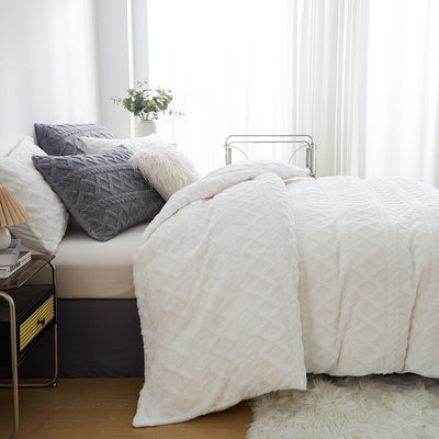 Wendebettwäsche Plüsch – Flauschig, Warm, Geometrisches Design