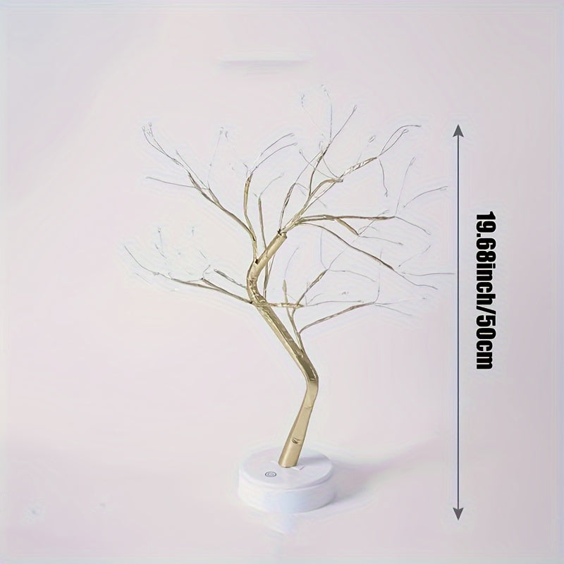 108-LED Bonsai Baum Schreibtischlampe, USB/Batteriebetrieben, Energieeffizient für Weihnachten