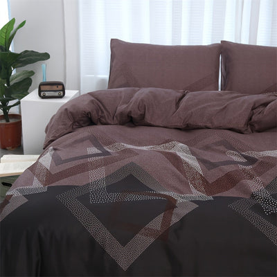 3-teiliges Bettwäsche-Set mit Pflanzenmuster – Hautfreundliches Polyester