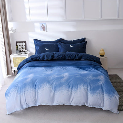 3-teiliges Bettbezug-Set – Monddruck, Weich & Bequem, Für Schlafzimmer & Gästezimmer