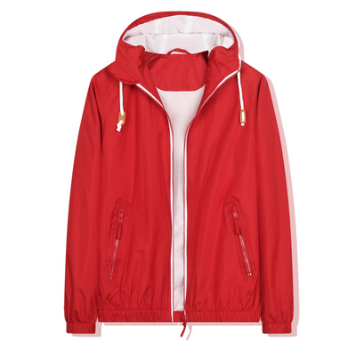 Zweifarbige Kapuzenjacke für Herren