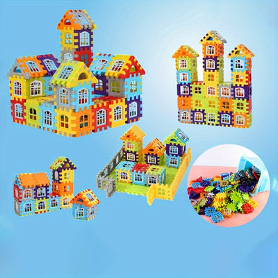 130-teiliges Kinder Bausteine Set - Lernspielzeug