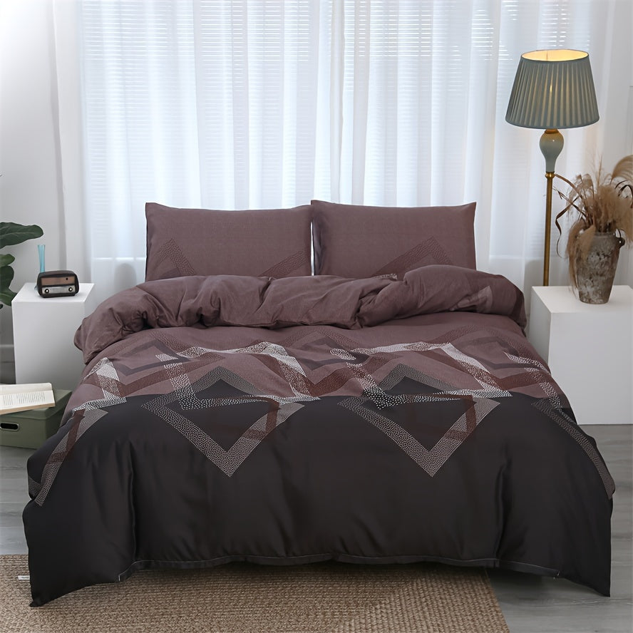 3-teiliges Bettwäsche-Set mit Pflanzenmuster – Hautfreundliches Polyester