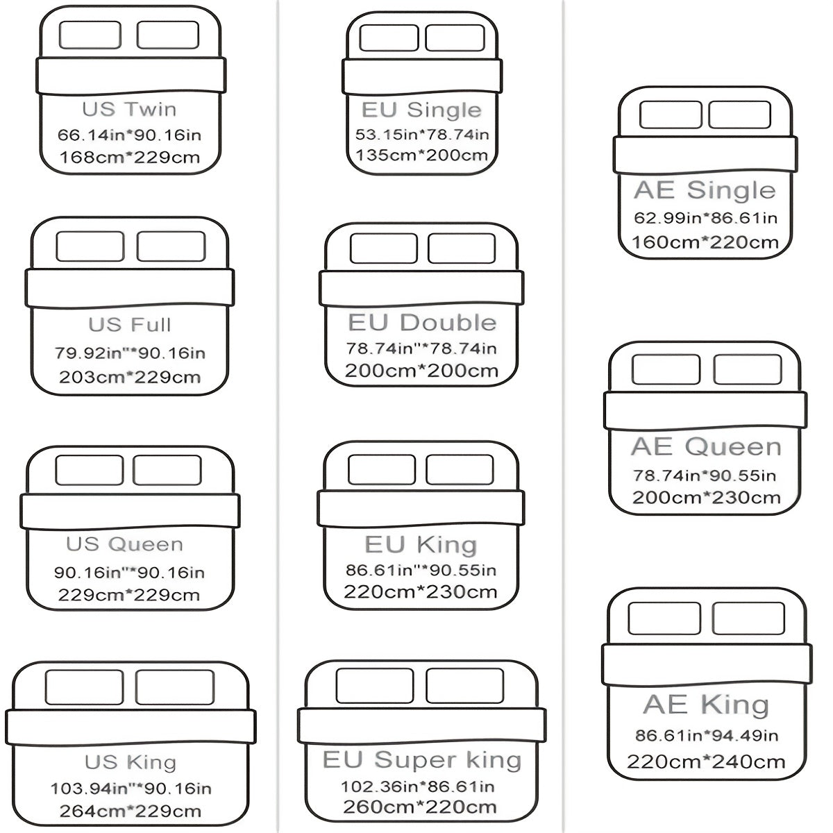3-teiliges Bettwäsche-Set mit Streifen – Weicher Polyester, Bequeme Bettdecke