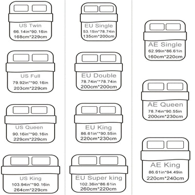 3-teiliges Bettwäsche-Set mit Streifen – Weicher Polyester, Bequeme Bettdecke