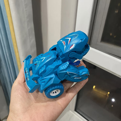 2-in-1 Dinosaurier-Auto Spielzeug – Automatisch & Manuell, Blau