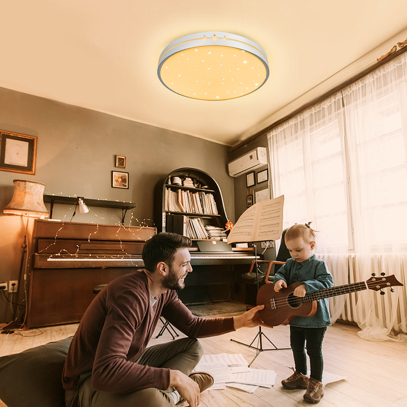 60W LED Deckenleuchte dimmbar mit Fernbedienung, RGB Farbwechsel