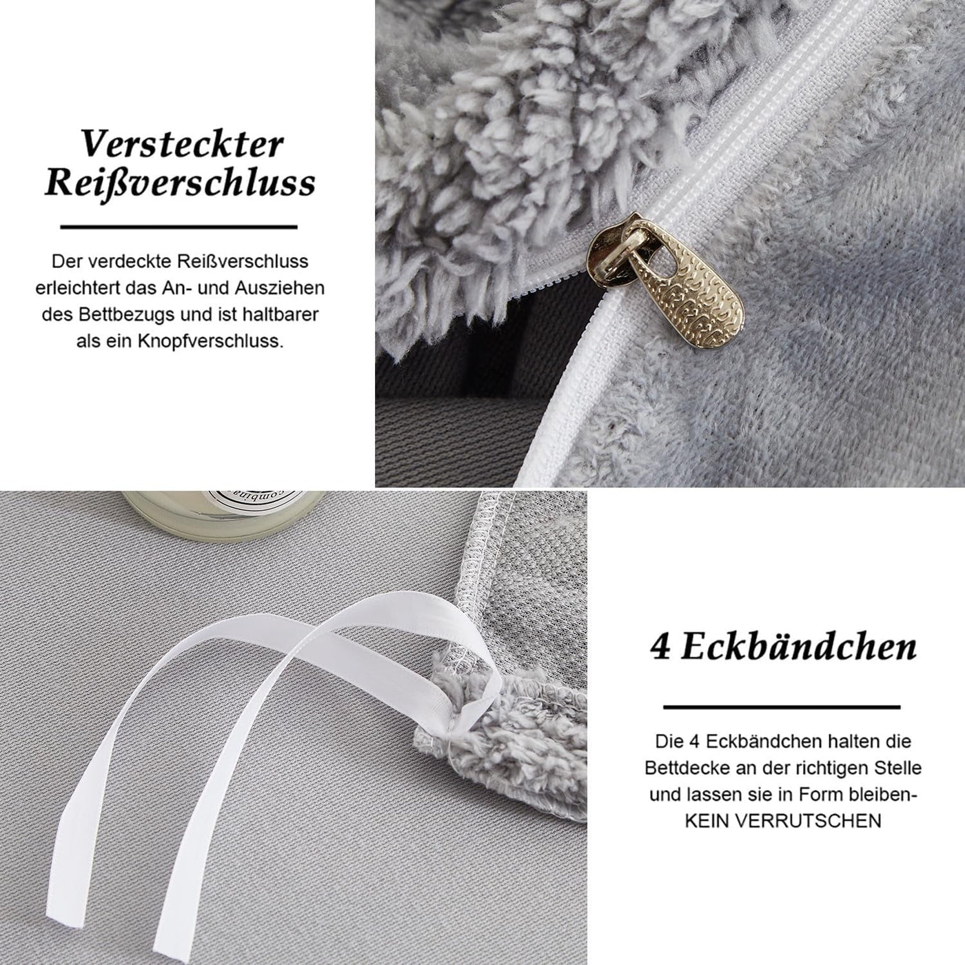 Wendebettwäsche Plüsch – Flauschig, Warm, Geometrisches Design