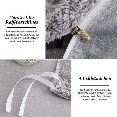 Wendebettwäsche Plüsch – Flauschig, Warm, Geometrisches Design