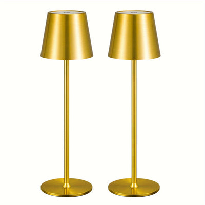 2er-Pack Akku-Tischlampe LED, Wiederaufladbare Touch-Nachtlampe