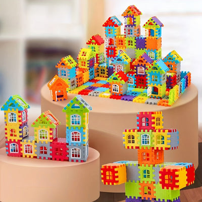 130-teiliges Kinder Bausteine Set - Lernspielzeug