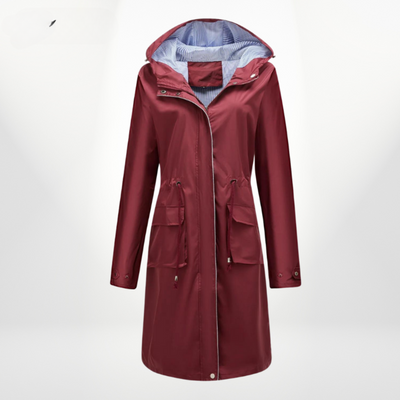 Wasserdichter Trenchcoat Damen Mit Kapuze | Lang Leicht