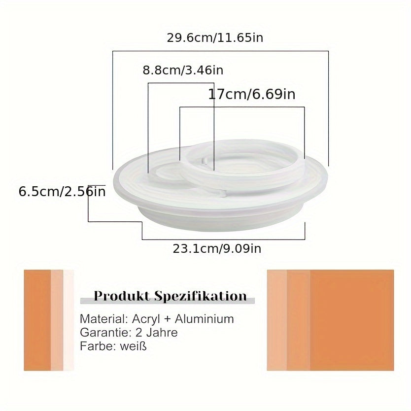 33W Deckenleuchte Weiß/Schwarz, Einstellbare Farbtemperatur für Wohnzimmer