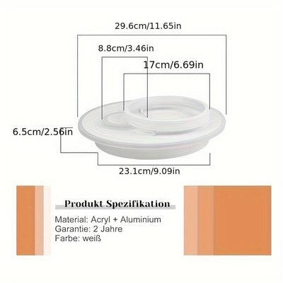 33W Deckenleuchte Weiß/Schwarz, Einstellbare Farbtemperatur für Wohnzimmer