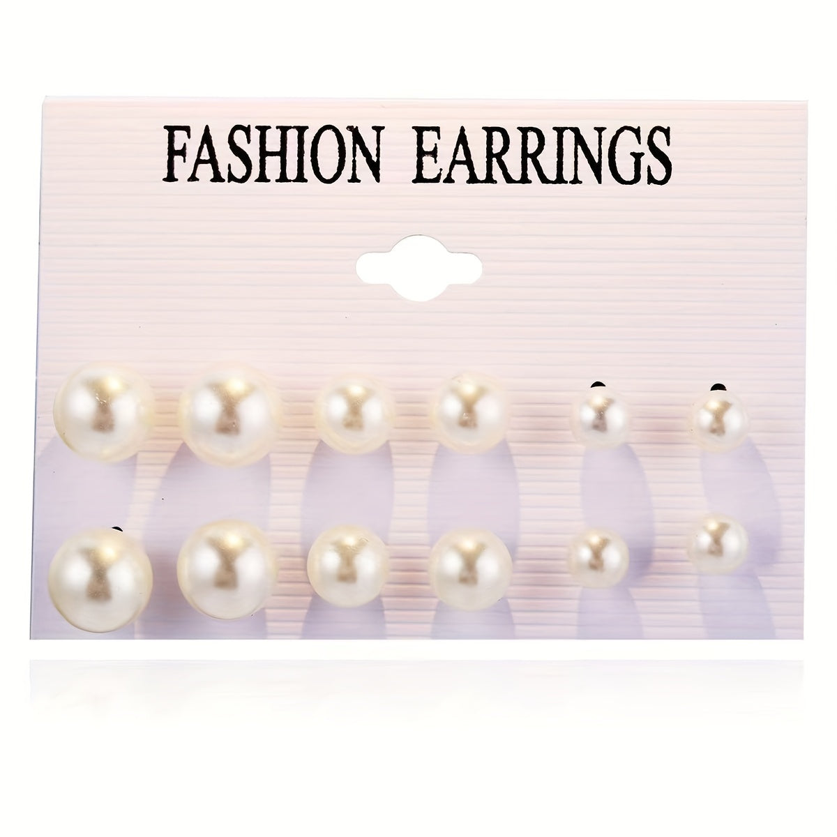 6 Paare Falsche Perlen Ohrstecker Set