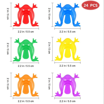 24 Mini-Springfrosche – Bunte Finger-Spielzeuge für Party & Spaß