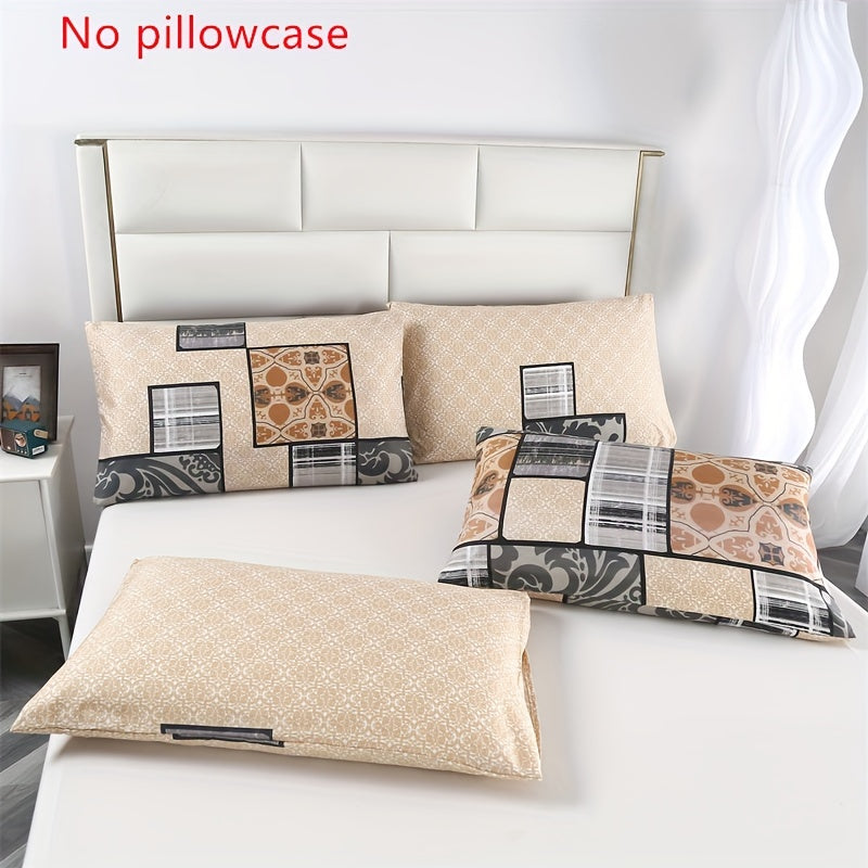 3-teiliges Bettbezug Set – Karo & Blumenmuster, Atmungsaktiv, Maschinenwaschbar