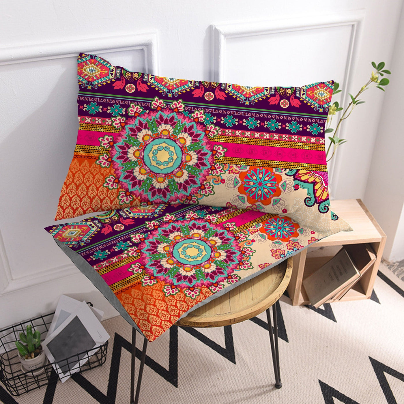 Weiches Bettwäsche-Set – 3-teilig, Blumenmuster, gemütlich