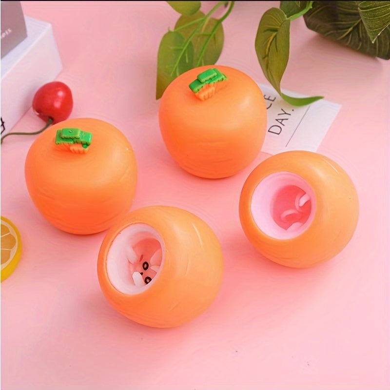 2 Stück Niedliche Karottenkopf Hasen Quetschspielzeug – Stressabbau & Spaß
