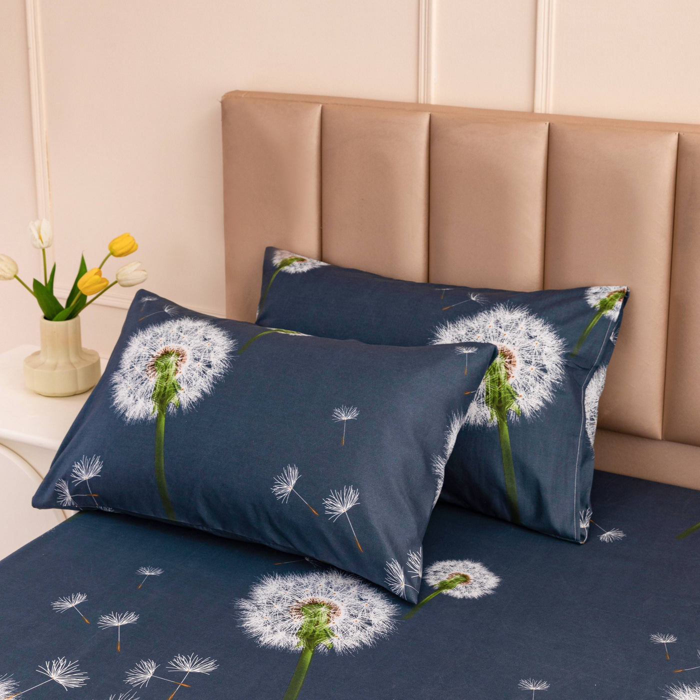 3-teiliges Blumen-Bettwäsche-Set – Atmungsaktiv, Maschinenwaschbar, Polyester