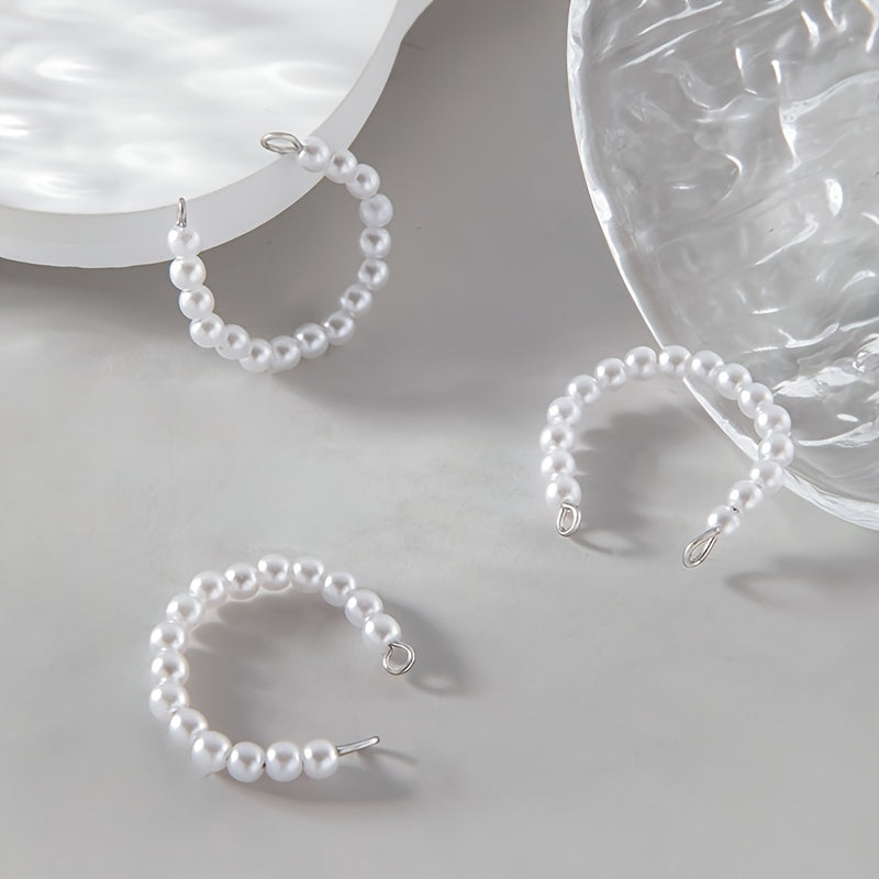 3er Set Klassische Stapelbare Perlenringe Aus Kunstperlen,