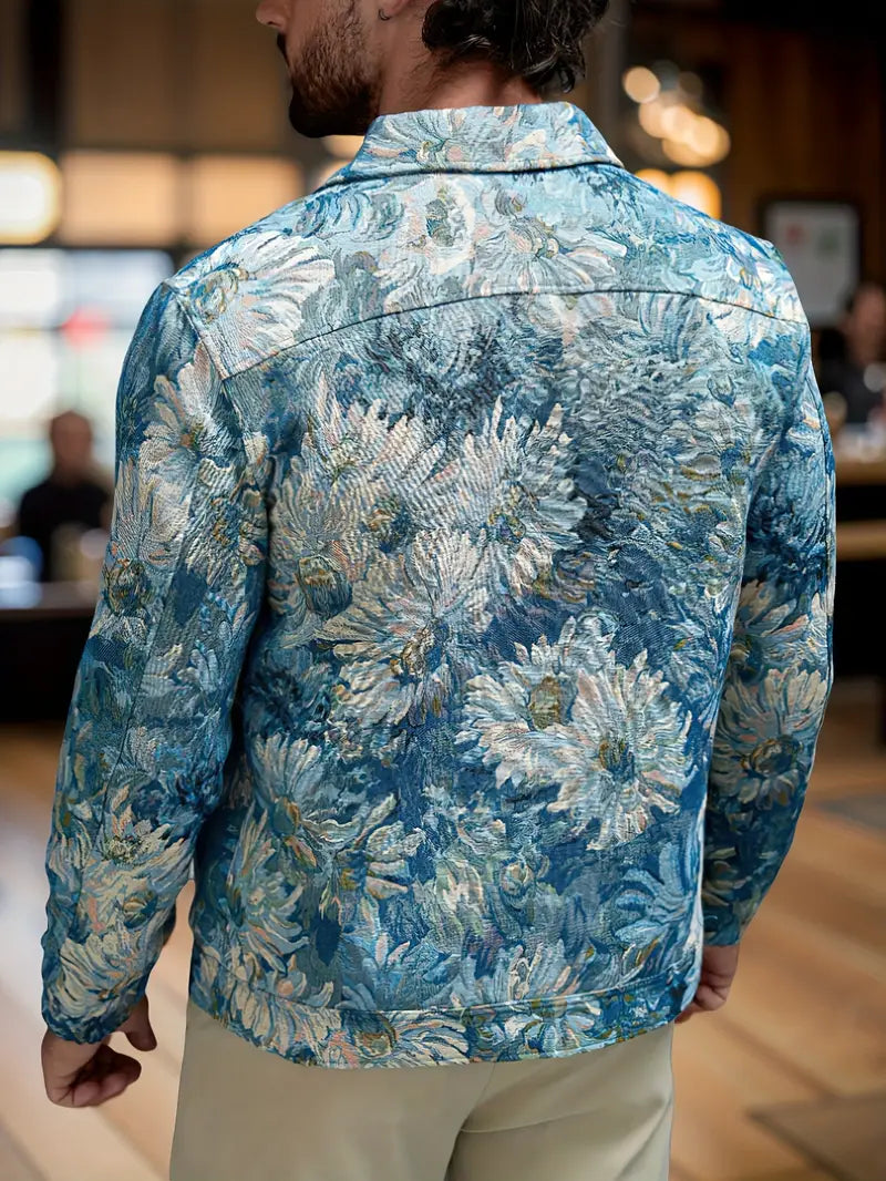 William - Lässige Jacke mit Blumenmuster für Männer