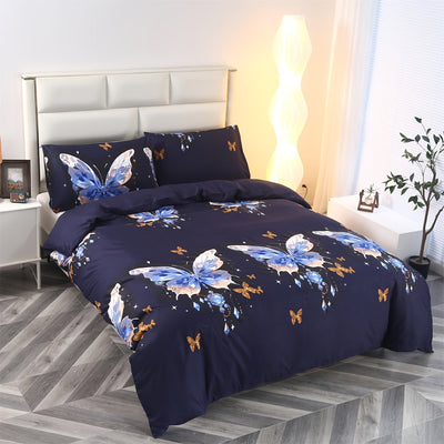 3-teiliges Bettwäsche-Set, Weich & Bequem, Schmetterlingsdruck