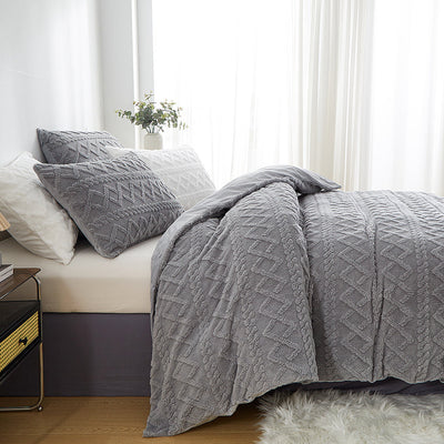 Wendebettwäsche Plüsch – Flauschig, Warm, Geometrisches Design