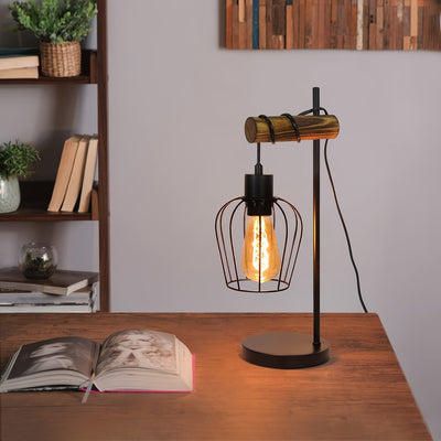Vintage Industrielle Flammen Design Nachttischlampe