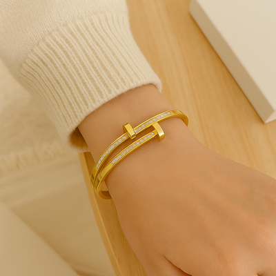 4-teiliges Premium-Armbandset aus Edelstahl – Klassischer Stil