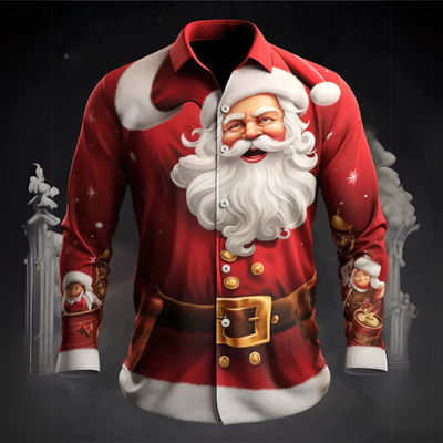 Weihnachtsmann Hemd für Herren