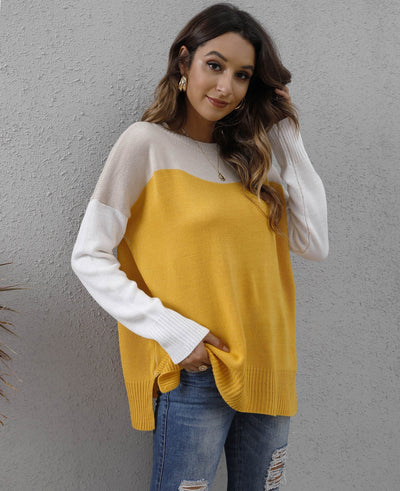 Zweifarbiger Pullover für Damen