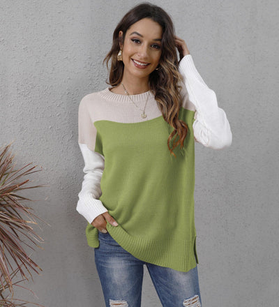 Zweifarbiger Pullover für Damen