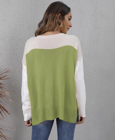 Zweifarbiger Pullover für Damen