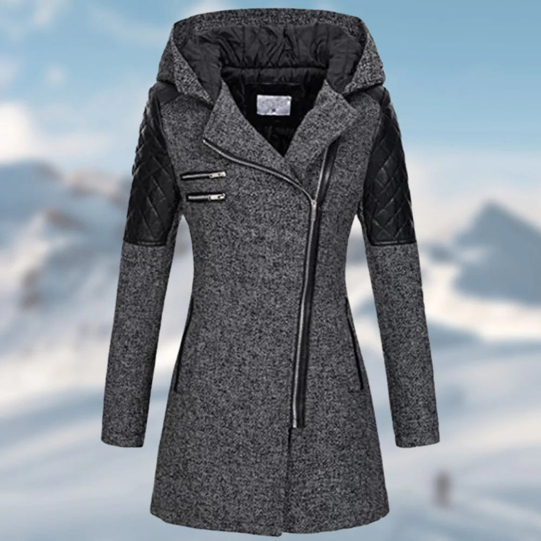 Winterjacke Damen Mit Kapuze | Lang Geschnitten Mit Reißverschluss
