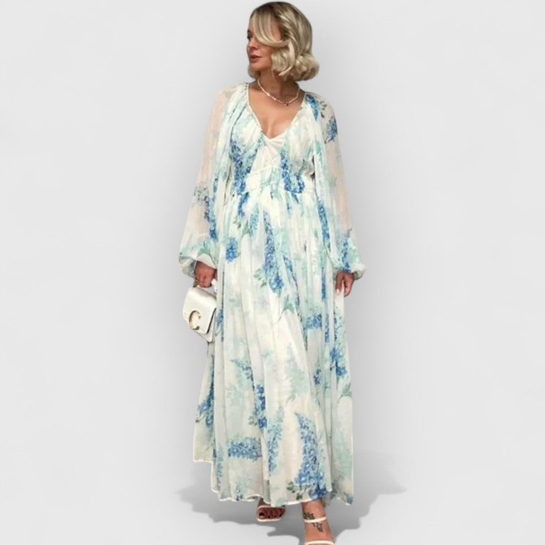 Vivia | Premium-Samtkleid in Hellblau