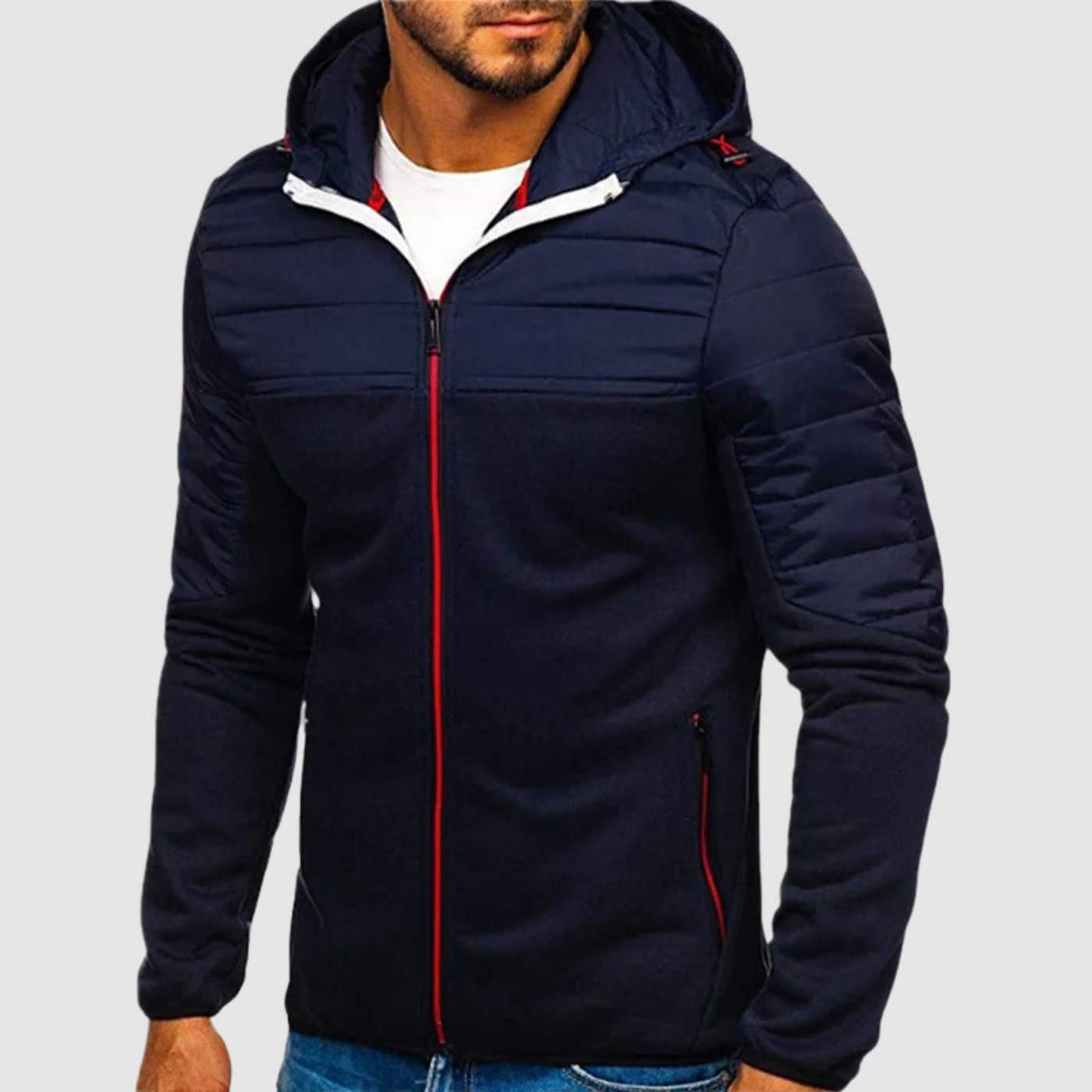 William - Langärmlige Kapuzenjacke mit Reißverschluss für Herren