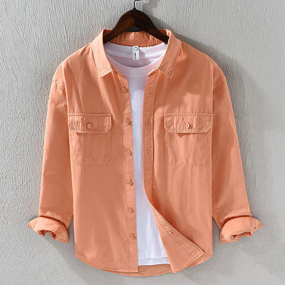 William - Langärmeliges Herrenhemd aus Baumwolle