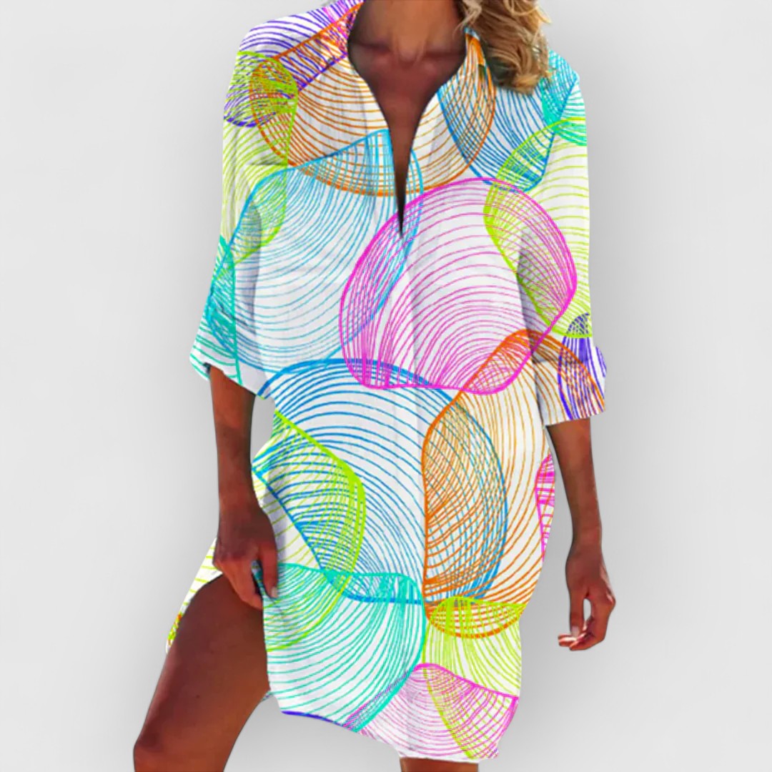 Violet | Farbenfrohes Kleid aus edlen Materialien