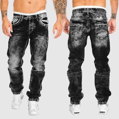 Weit geschnittene Jeans – verwaschen – tief sitzend – Baggy-Jeans – Herrenjeans