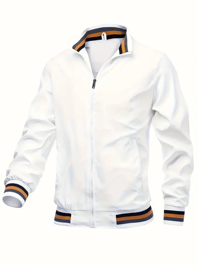 Vintage Winddichte Bomberjacke mit Reissverschluss für Männer