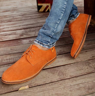 Wildlederschuhe - Stylische Herren Schnürschuhe zum Laufen aus Leder