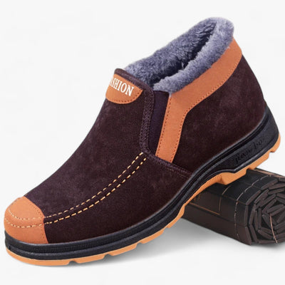 Winterschuhe | mit Fleece gefüttert | rutschfest | Slip-On-Schuhe | Herrenschuhe