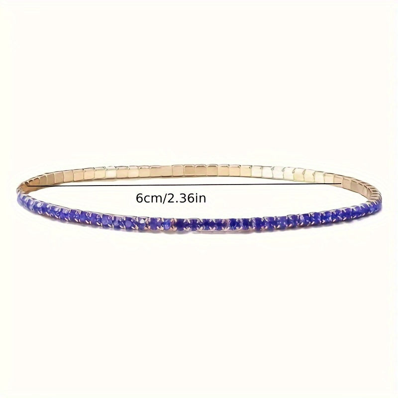 9-teiliges Strass Tennisarmband Set – Funkelnde Luxusarmbänder für Frauen