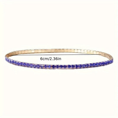 9-teiliges Strass Tennisarmband Set – Funkelnde Luxusarmbänder für Frauen