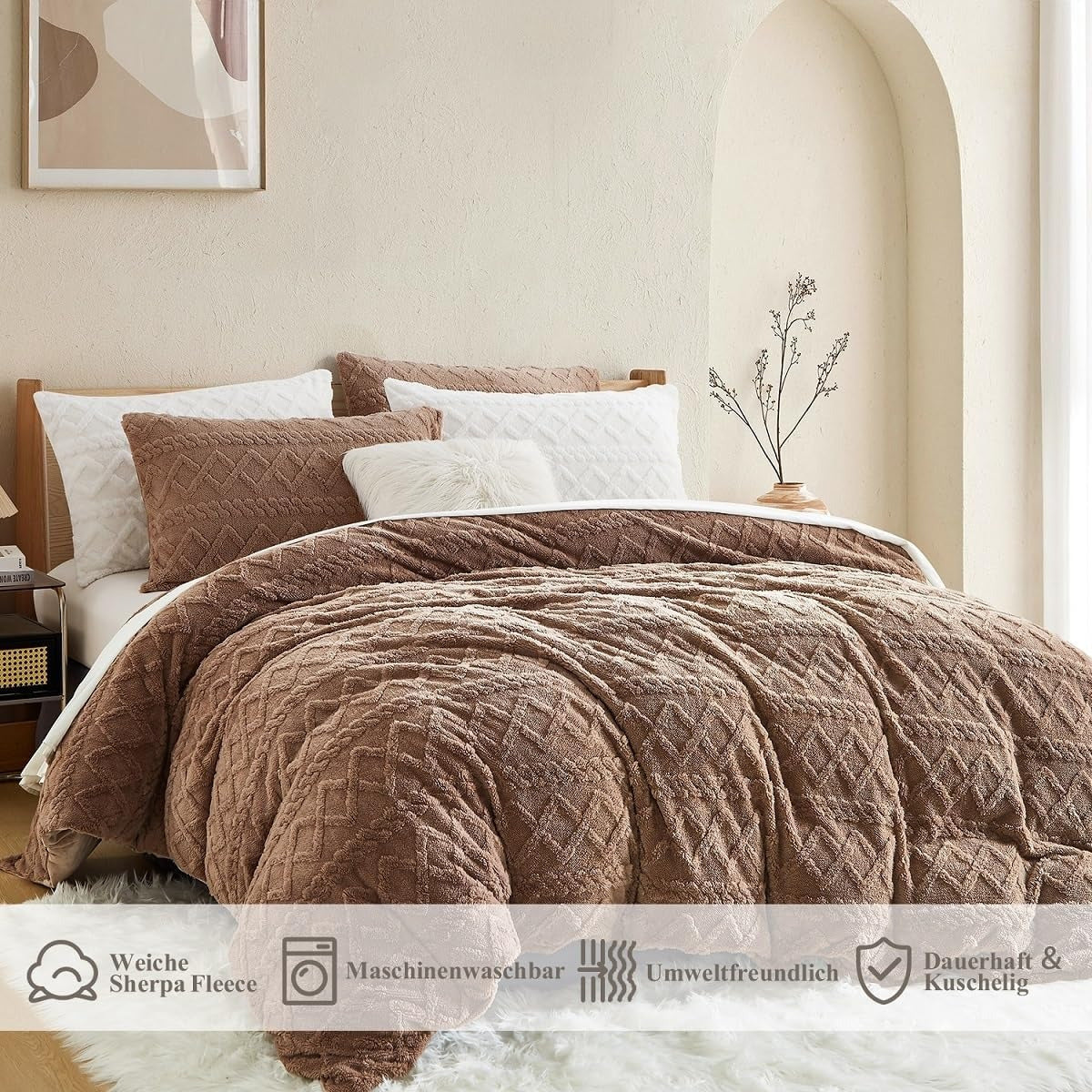 Wendebettwäsche Plüsch – Flauschig, Warm, Geometrisches Design