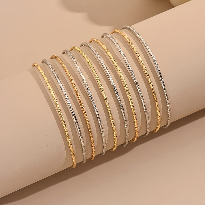 10-teiliges Elegantes Mehrlagiges Armband-Set für Frauen